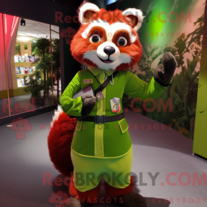Hellgrüner roter Panda...