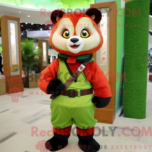 Hellgrüner roter Panda...
