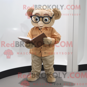 Beige Abrikos maskot...