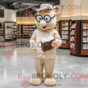 Beige Abrikos maskot...
