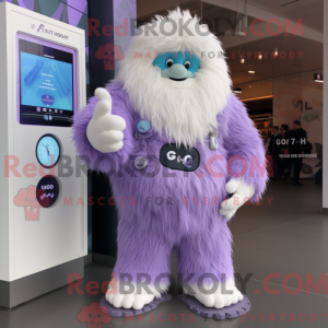 Lavendel Yeti maskot...