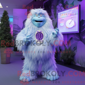Lavendel Yeti maskot...
