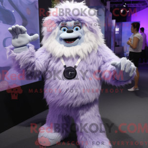 Lavendel Yeti maskot...
