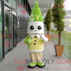 Olive Ice Cream Cone mascot...