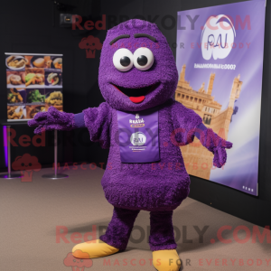 Personaggio mascotte viola...