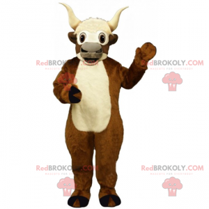 Brown goat mascot with white belly - Redbrokoly.com