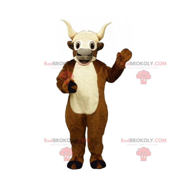 Hnědý kozí maskot s bílým břichem - Redbrokoly.com