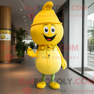 Yellow Plum mascot costume...