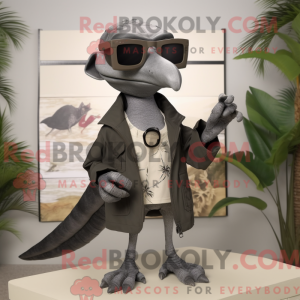 Grå Dimorphodon maskot...