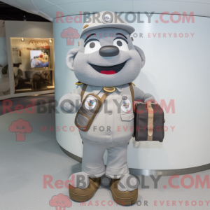 Grå armband maskot kostyme...