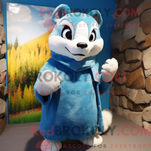 Blå Marten maskot drakt...