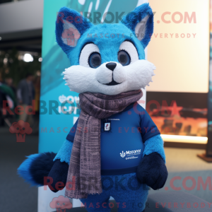 Blue Marten mascot costume...