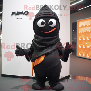 Svart Mango maskot kostyme...