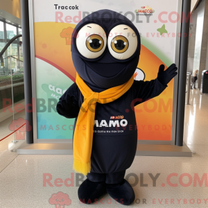 Black Mango mascot costume...