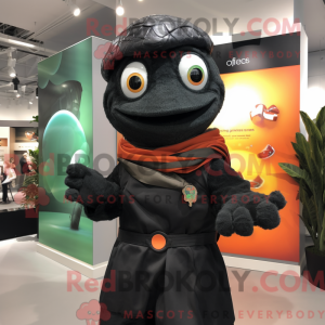 Svart Mango maskot kostyme...