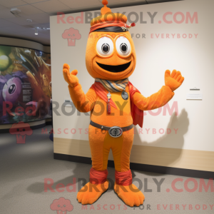 Oransje armbånd maskot...