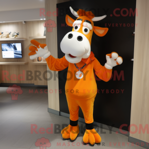 Postava maskota Orange Cow...