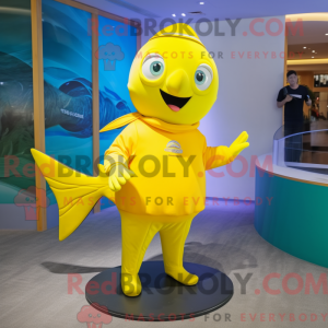 Gul tunfisk maskot...