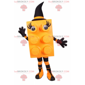 Maskot LEGO kostek - Oranžová čarodějnice - Redbrokoly.com