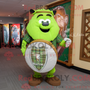 Lime Green Celtic Shield...