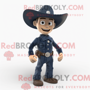 Navy Cowboy maskot kostume...
