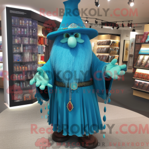 Cyan Wizard Maskottchen...