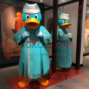 Turquoise Mandarin mascot...