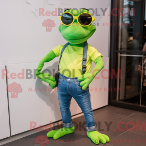 Lime Green Lizard maskot...