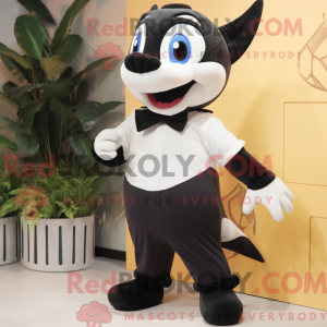 Crème orka-mascottekostuum...