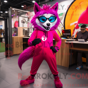 Máscara Magenta Wolf com...