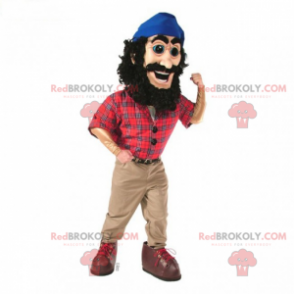Lumberjack maskot i rutete skjorte - Redbrokoly.com