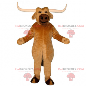 Mascotte de buffalo avec grandes cornes - Redbrokoly.com