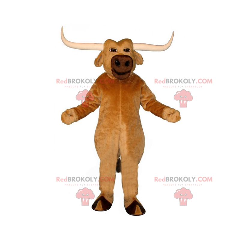 Mascotte bufalo con grandi corna - Redbrokoly.com