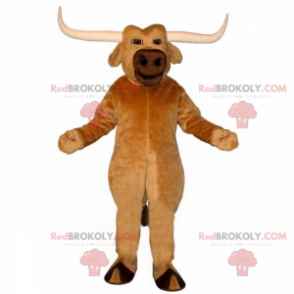 Büffelmaskottchen mit großen Hörnern - Redbrokoly.com