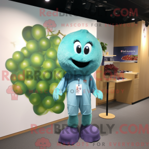 Turkis Grape maskot kostume...