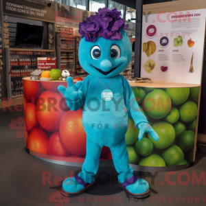 Turkis Grape maskot drakt...