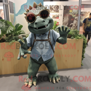 Oliven Ankylosaurus maskot...