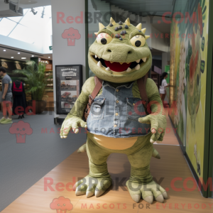 Olive Ankylosaurus mascot...