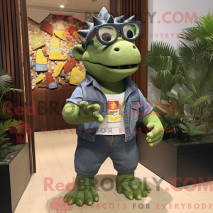 Oliven Ankylosaurus maskot...