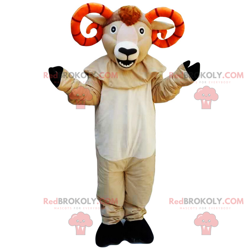 Mascote búfalo com chifres alaranjados - Redbrokoly.com Mascote búfalo com chifres alaranjados - Redbrokoly.com