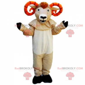 Buffalo mascot with orange horns - Redbrokoly.com