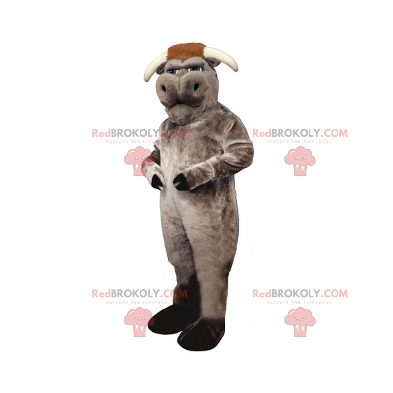 Mascote de búfalo cinza - Redbrokoly.com