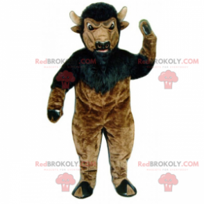 Mascotte de buffle noir et marron - Redbrokoly.com