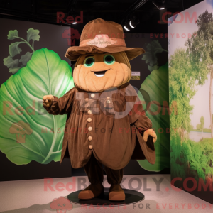 Brown Cabbage Leaf mascot...