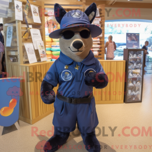 Navy Dingo maskot kostume...