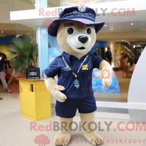 Navy Dingo maskot kostume...
