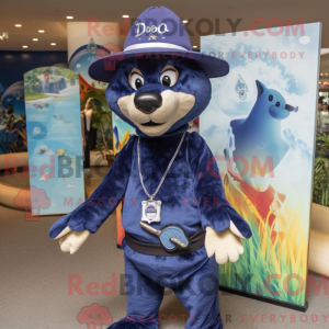 Navy Dingo maskot kostume...