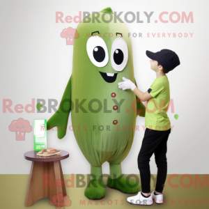 Olive Ghost maskot kostume...