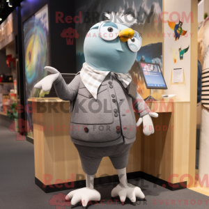 Maskotdraktfigura Grey Dove...