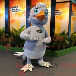 Grijze Dove mascottekostuum...